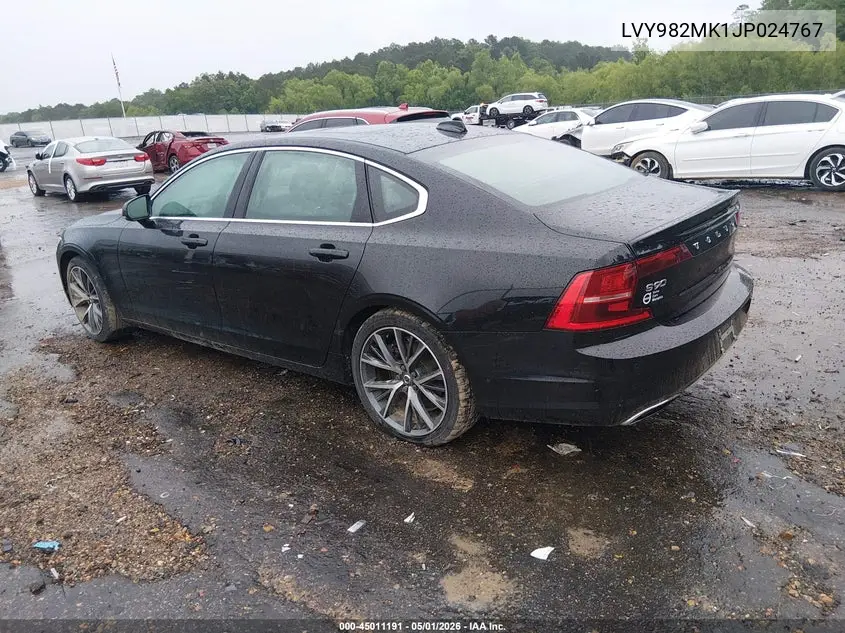 2018 Volvo S90 T6 Momentum VIN: LVY992MK6JP037771 Lot: 45011191