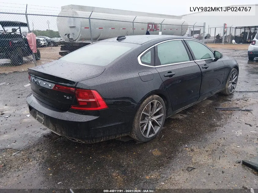 2018 Volvo S90 T6 Momentum VIN: LVY992MK6JP037771 Lot: 45011191