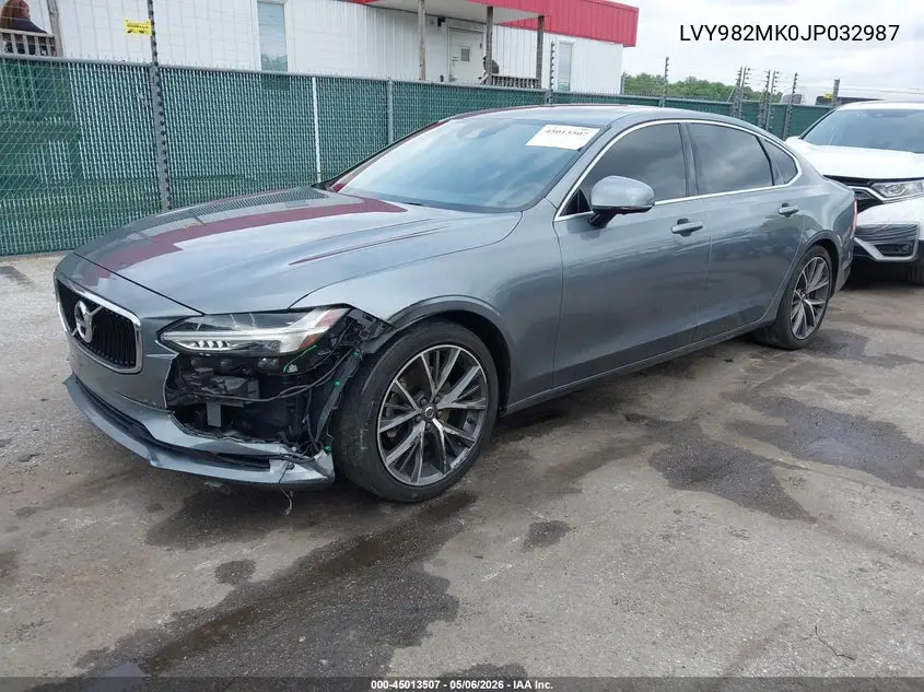 2018 Volvo S90 T5 Momentum VIN: LVY982MK0JP032987 Lot: 45013507