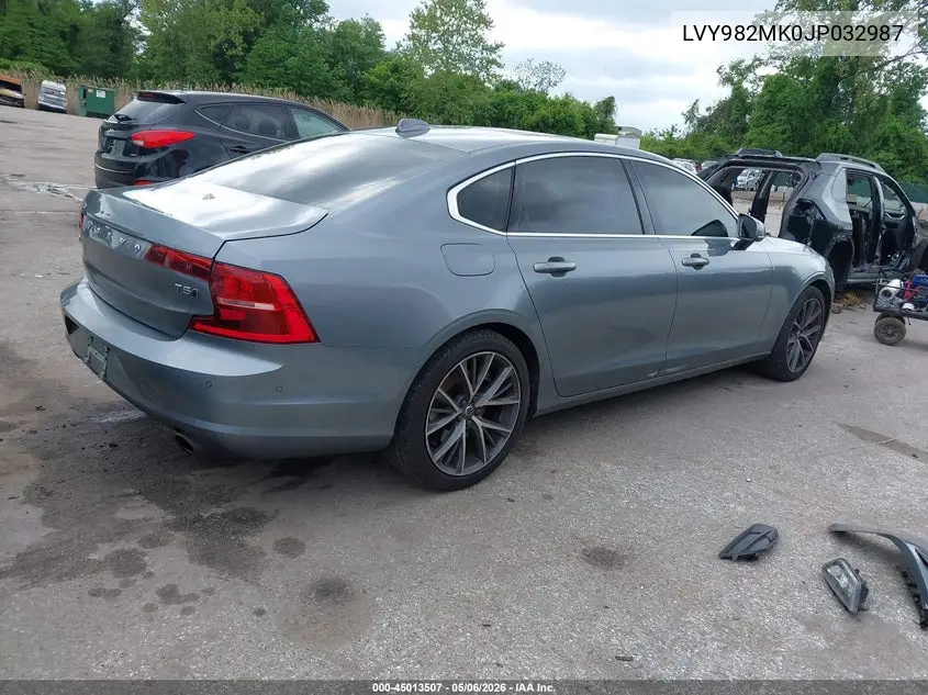 2018 Volvo S90 T5 Momentum VIN: LVY982MK0JP032987 Lot: 45013507