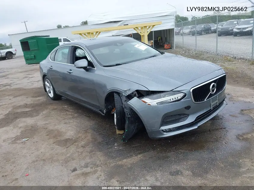 2018 Volvo S90 T5 Momentum VIN: LVY982MK3JP025662 Lot: 45031501