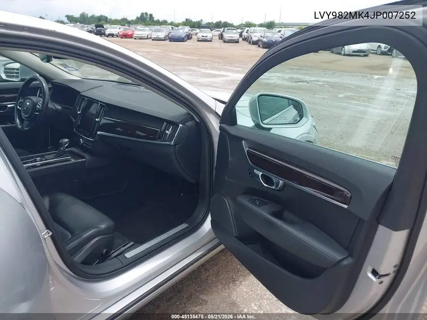 2018 Volvo S90 T5 Momentum VIN: LVY982MK4JP007252 Lot: 45135475