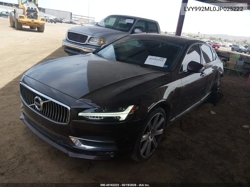 2018 Volvo S90 T6 Inscription VIN: LVY992ML0JP025222 Lot: 45162222