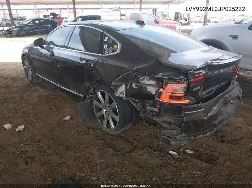 2018 Volvo S90 T6 Inscription VIN: LVY992ML0JP025222 Lot: 45162222