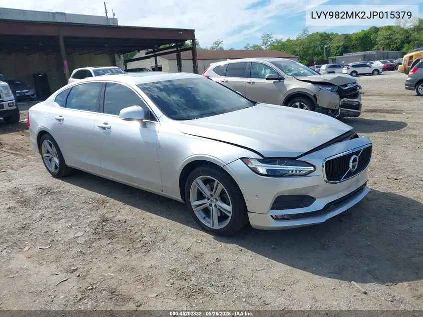 2018 Volvo S90 T5 Momentum VIN: LVY982MK2JP015379 Lot: 45202832