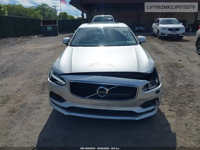 2018 Volvo S90 T5 Momentum VIN: LVY982MK2JP015379 Lot: 45202832