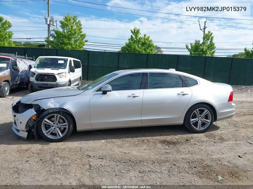 2018 Volvo S90 T5 Momentum VIN: LVY982MK2JP015379 Lot: 45202832