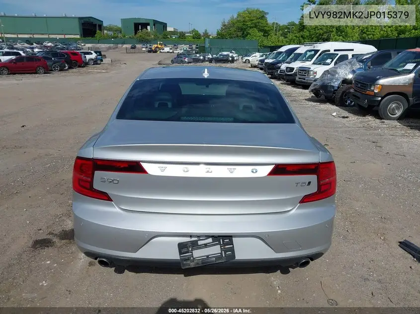 2018 Volvo S90 T5 Momentum VIN: LVY982MK2JP015379 Lot: 45202832