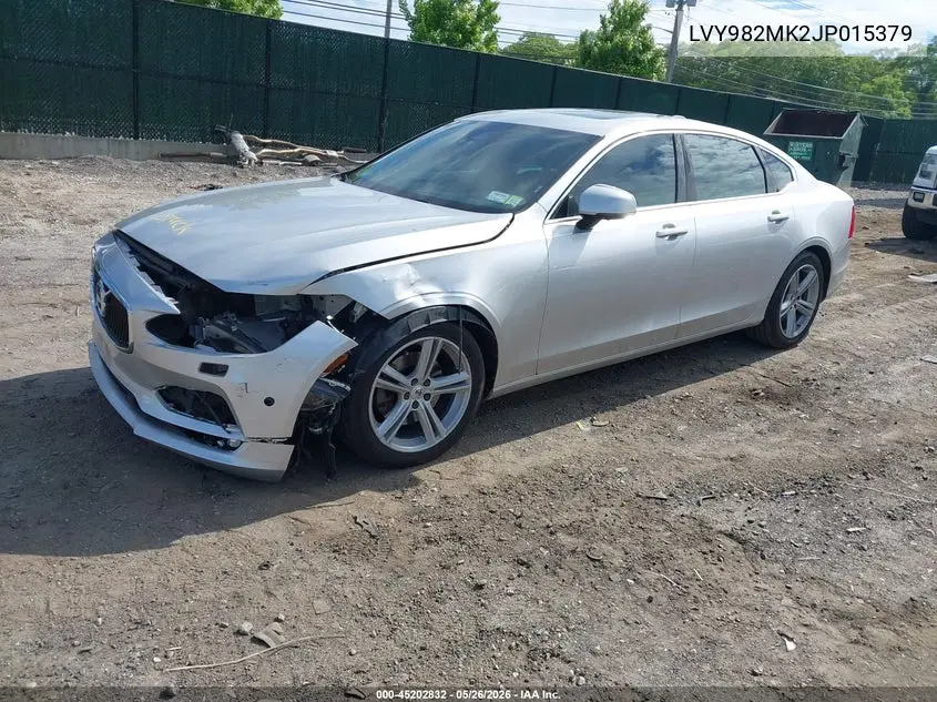 2018 Volvo S90 T5 Momentum VIN: LVY982MK2JP015379 Lot: 45202832