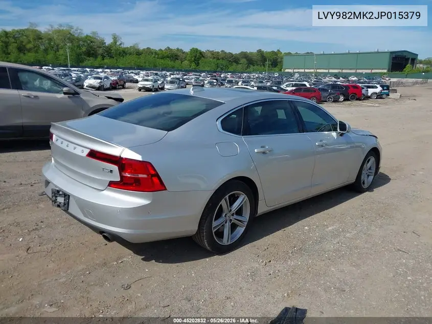 2018 Volvo S90 T5 Momentum VIN: LVY982MK2JP015379 Lot: 45202832