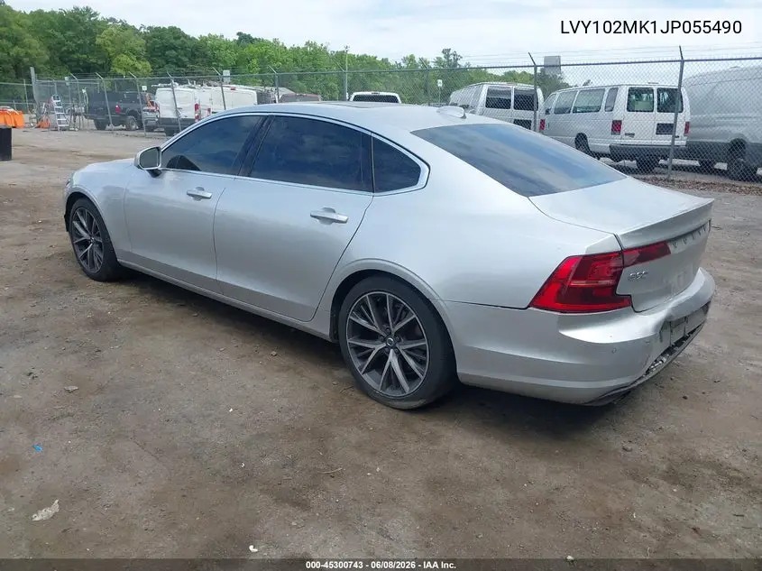 2018 Volvo S90 T5 Momentum VIN: LVY102MK1JP055490 Lot: 45300743