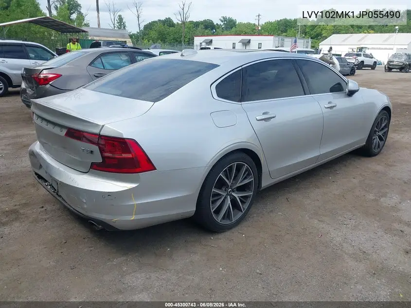2018 Volvo S90 T5 Momentum VIN: LVY102MK1JP055490 Lot: 45300743
