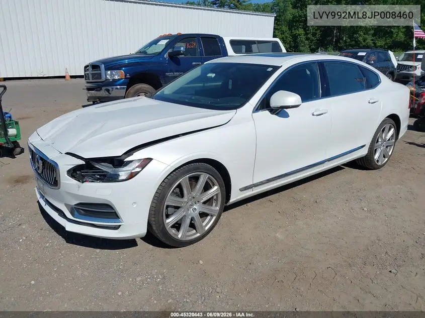 2018 Volvo S90 T6 Inscription VIN: LVY992ML8JP008460 Lot: 45320443