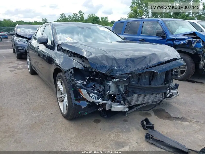 2018 Volvo S90 T5 Momentum VIN: LVY982MK0JP007443 Lot: 45331498