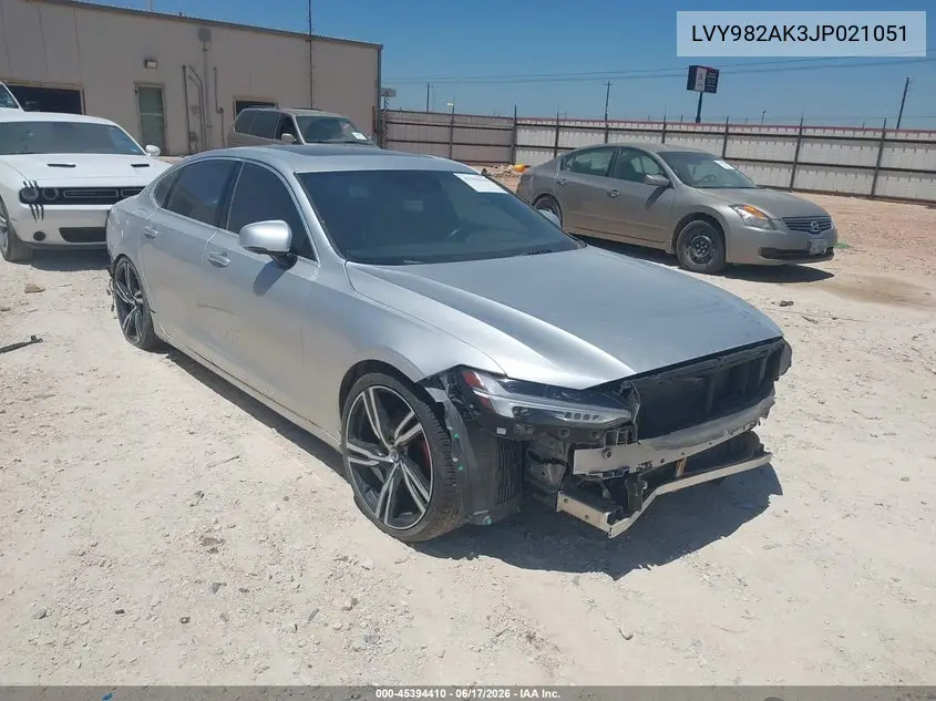 2018 Volvo S90 T5 Momentum VIN: LVY982AK3JP021051 Lot: 45394410