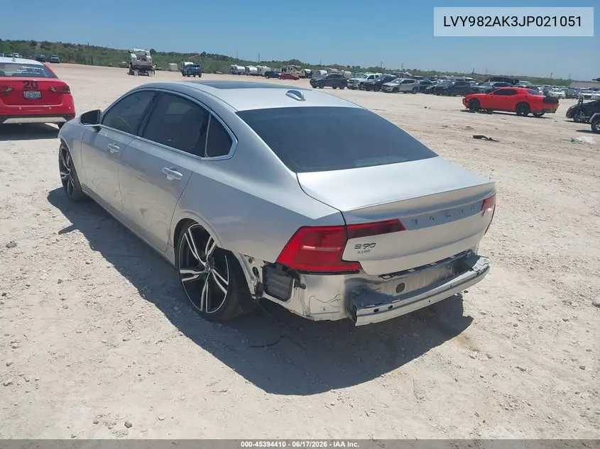 2018 Volvo S90 T5 Momentum VIN: LVY982AK3JP021051 Lot: 45394410