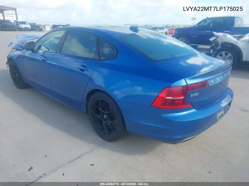 2020 Volvo S90 T6 R-Design VIN: LVYA22MT7LP175025 Lot: 45364775