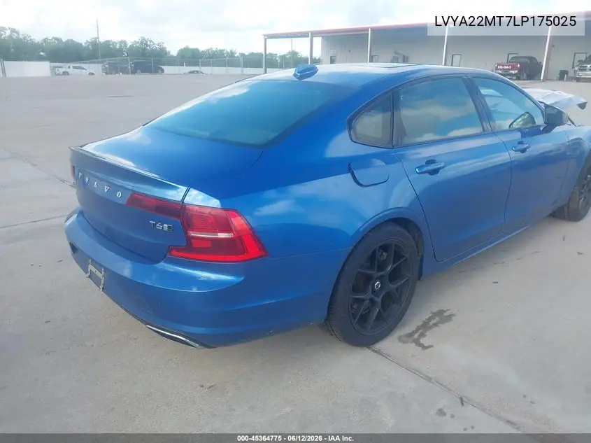 2020 Volvo S90 T6 R-Design VIN: LVYA22MT7LP175025 Lot: 45364775