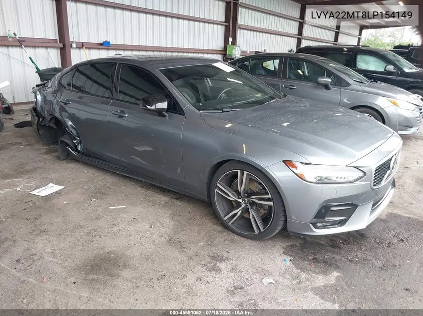 2020 Volvo S90 T6 R-Design VIN: LVYA22MT8LP154149 Lot: 45591062