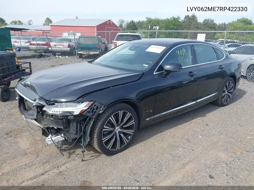 2024 Volvo S90 B6 Plus VIN: LVY062ME7RP422330 Lot: 44930156
