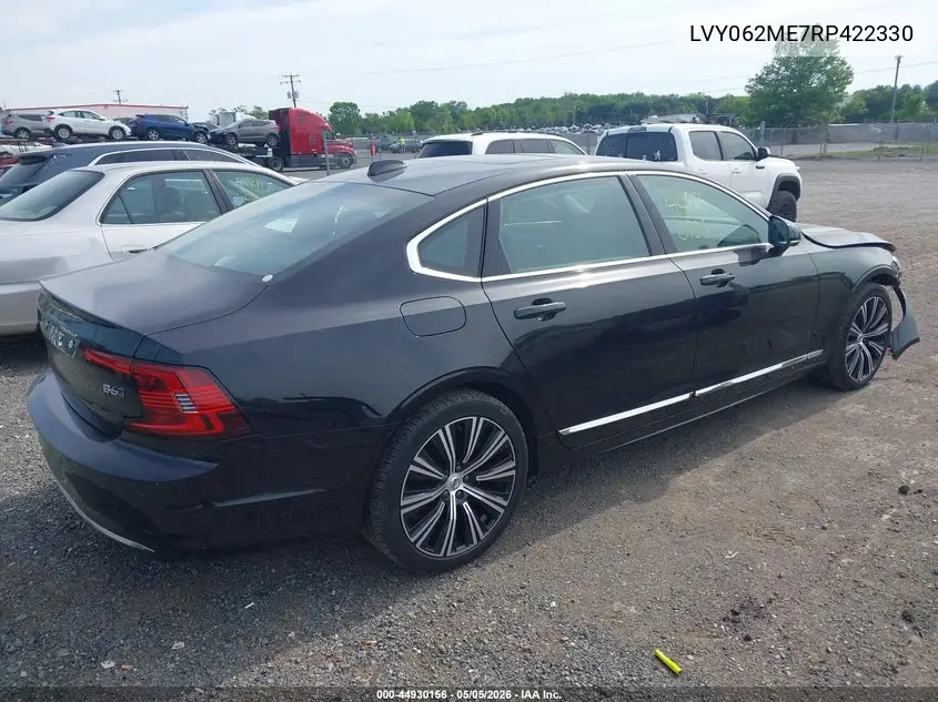 2024 Volvo S90 B6 Plus VIN: LVY062ME7RP422330 Lot: 44930156