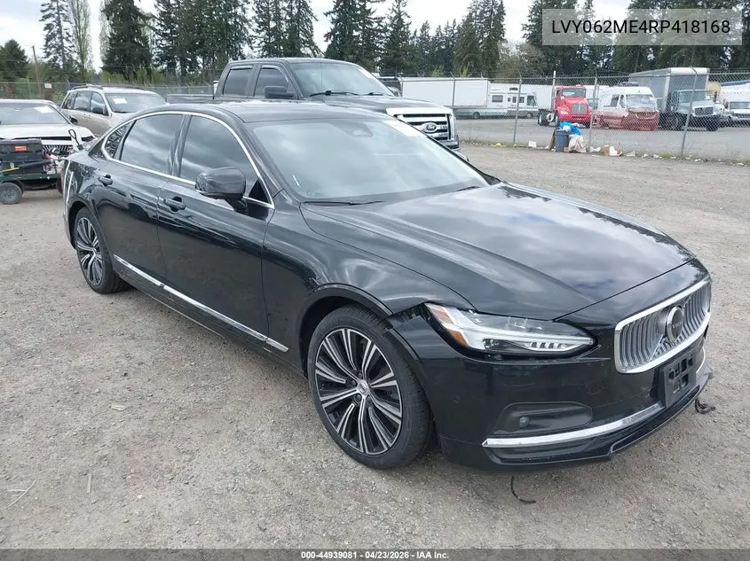 2024 Volvo S90 B6 Plus VIN: LVY062ME4RP418168 Lot: 44939081