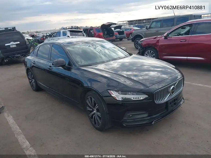 2024 Volvo S90 B6 Plus VIN: LVY062ME6RP410881 Lot: 45612174
