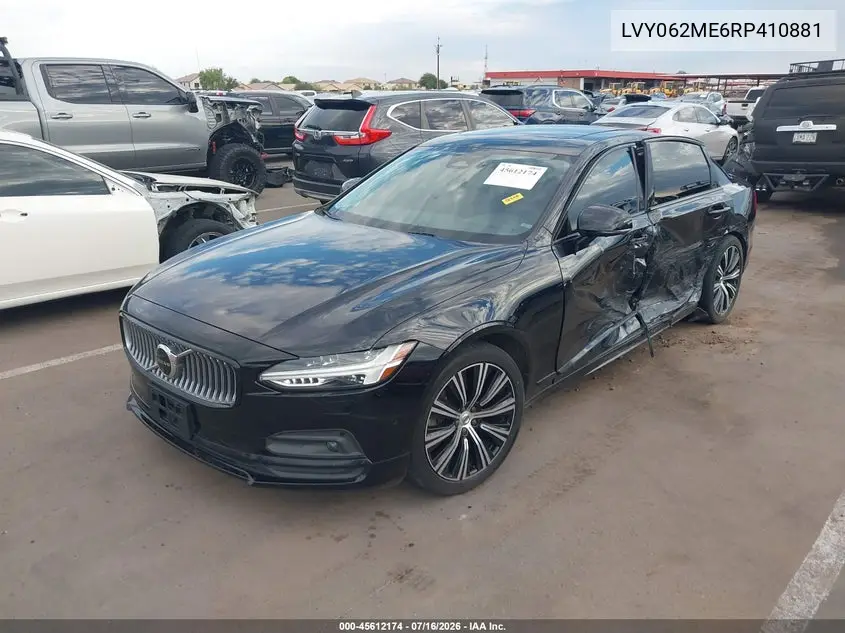 2024 Volvo S90 B6 Plus VIN: LVY062ME6RP410881 Lot: 45612174