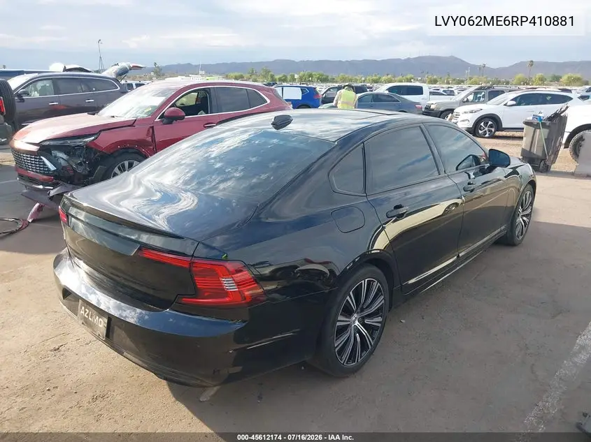 2024 Volvo S90 B6 Plus VIN: LVY062ME6RP410881 Lot: 45612174