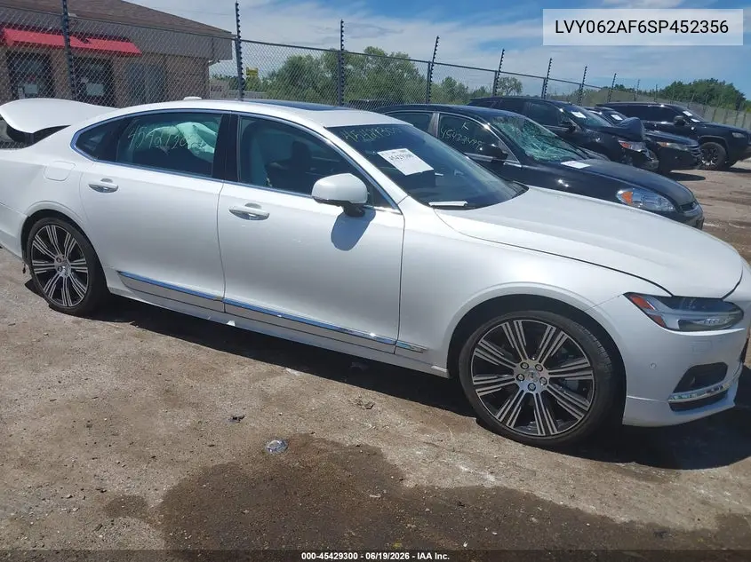 2025 Volvo S90 B6 Ultra VIN: LVY062AF6SP452356 Lot: 45429300