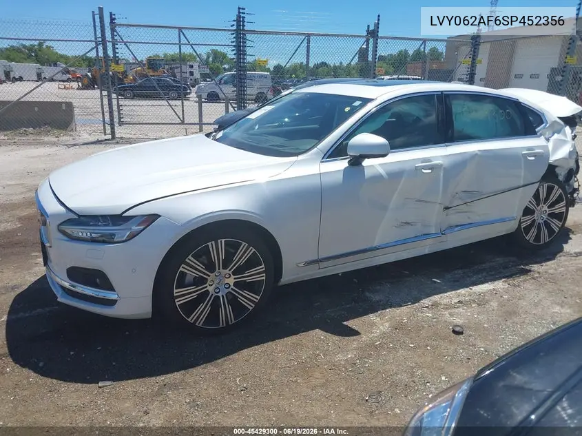 2025 Volvo S90 B6 Ultra VIN: LVY062AF6SP452356 Lot: 45429300