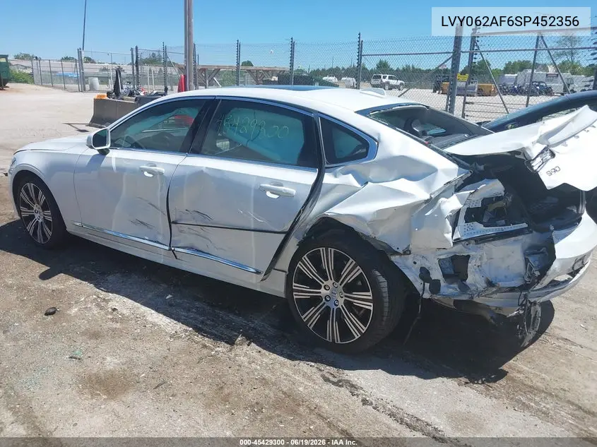 2025 Volvo S90 B6 Ultra VIN: LVY062AF6SP452356 Lot: 45429300