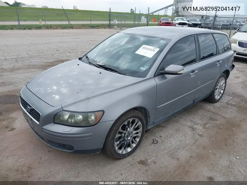 2005 Volvo V50 T5/T5 Awd VIN: YV1MJ682952041417 Lot: 45222221