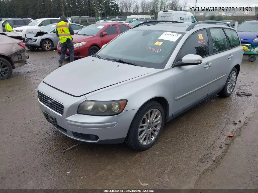 2007 Volvo V50 2.4I VIN: YV1MW382972317193 Lot: 44455133