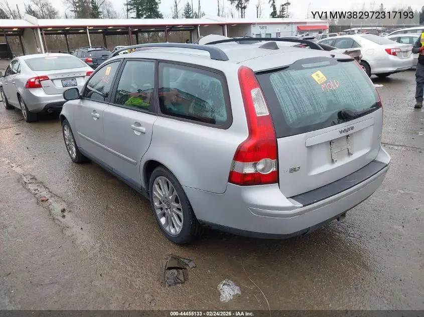 2007 Volvo V50 2.4I VIN: YV1MW382972317193 Lot: 44455133