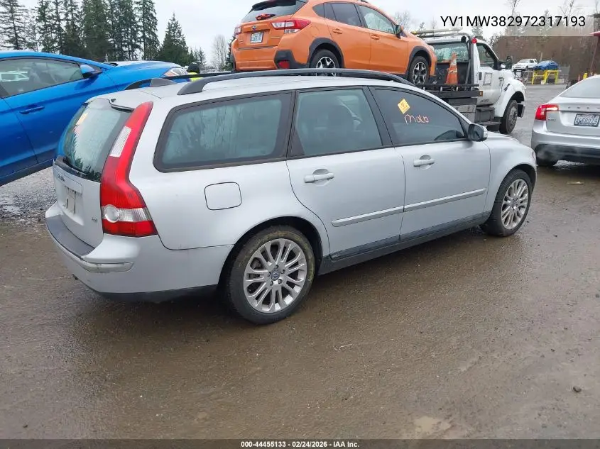 2007 Volvo V50 2.4I VIN: YV1MW382972317193 Lot: 44455133