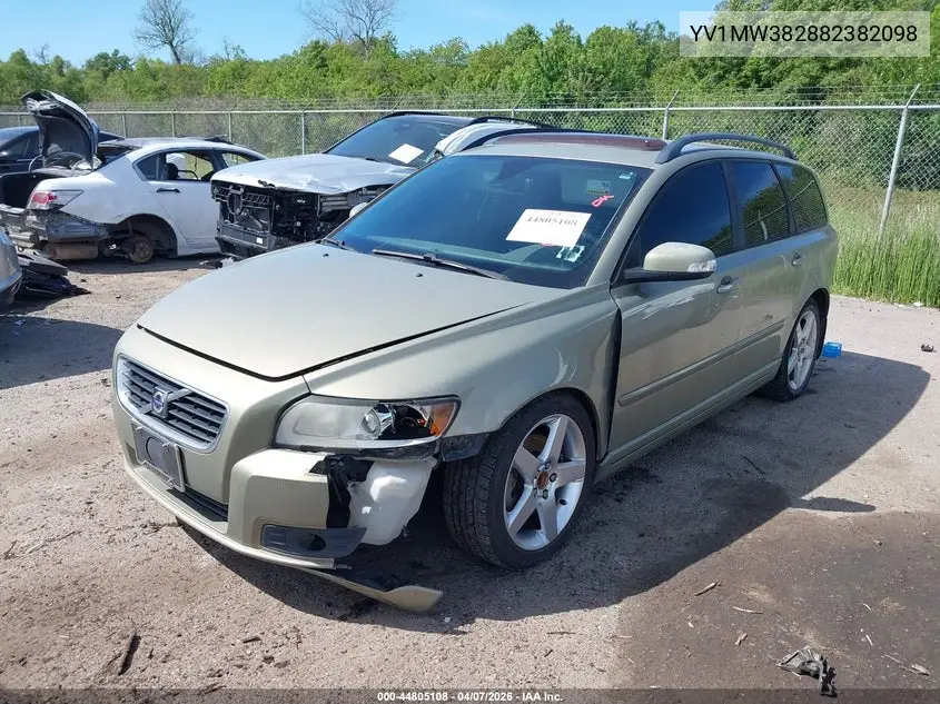 2008 Volvo V50 2.4I VIN: YV1MW382882382098 Lot: 44805108