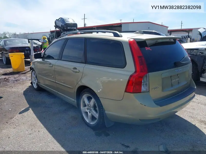 2008 Volvo V50 2.4I VIN: YV1MW382882382098 Lot: 44805108
