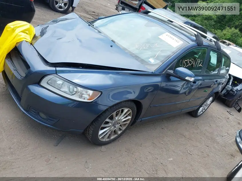 2009 Volvo V50 2.4I VIN: YV1MW390092471551 Lot: 45354792