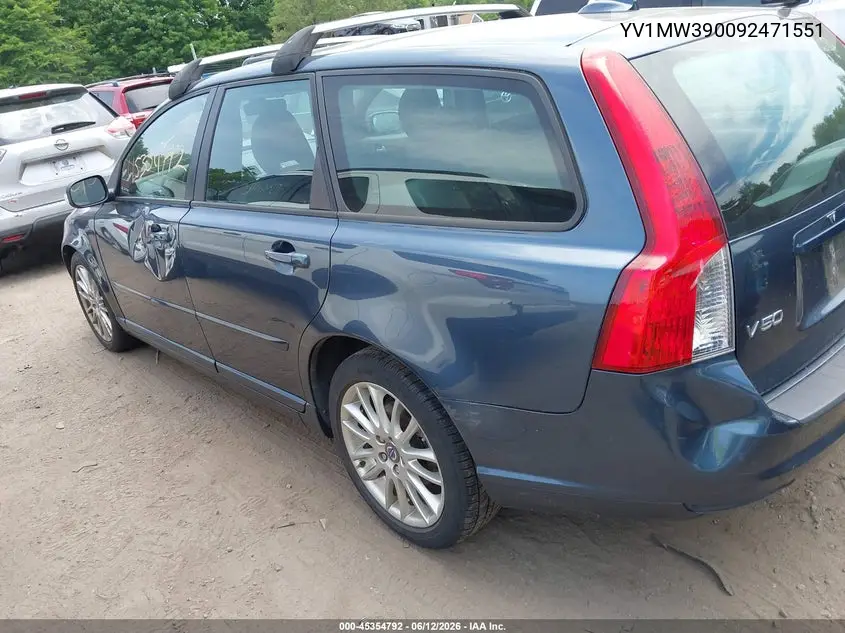 2009 Volvo V50 2.4I VIN: YV1MW390092471551 Lot: 45354792
