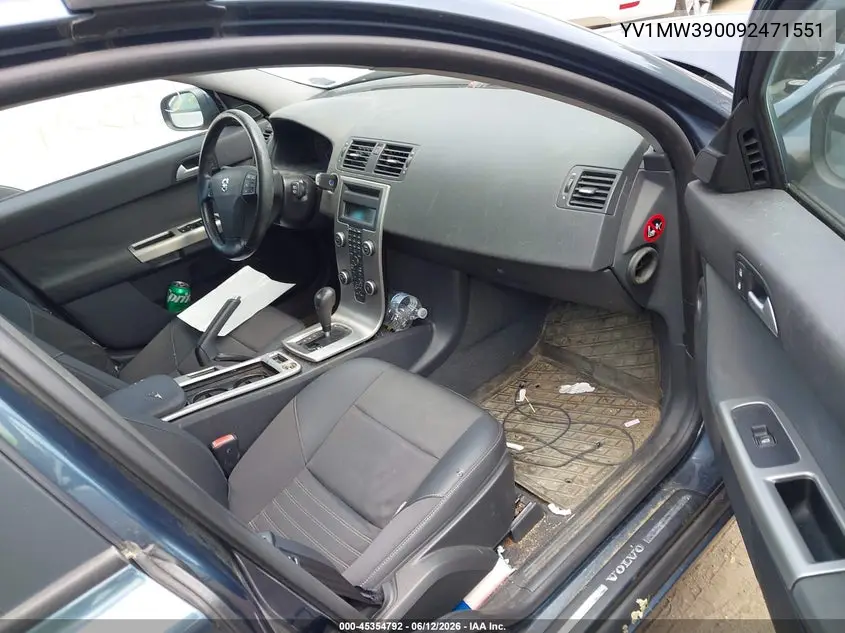 2009 Volvo V50 2.4I VIN: YV1MW390092471551 Lot: 45354792
