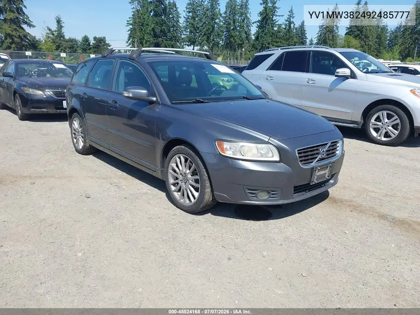2009 Volvo V50 2.4I VIN: YV1MW382492485777 Lot: 45524168