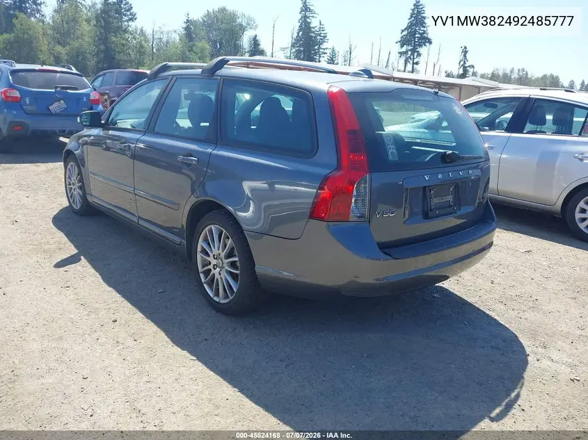 2009 Volvo V50 2.4I VIN: YV1MW382492485777 Lot: 45524168