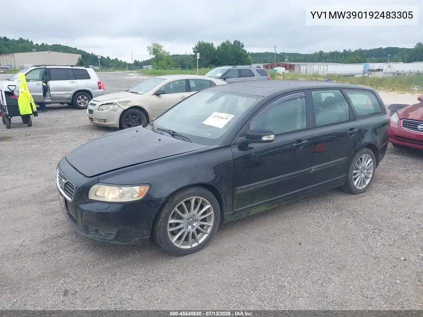 2009 Volvo V50 2.4I VIN: YV1MW390192483305 Lot: 45545630