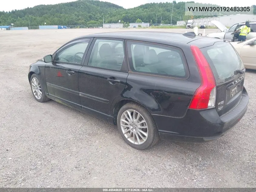 2009 Volvo V50 2.4I VIN: YV1MW390192483305 Lot: 45545630