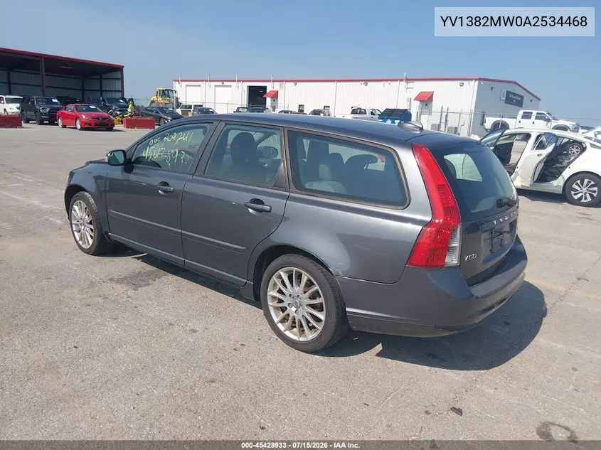 2010 Volvo V50 2.4I VIN: YV1382MW0A2534468 Lot: 45428933