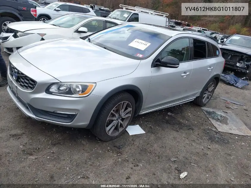 2016 Volvo V60 Cross Country T5 VIN: YV4612HK8G1011807 Lot: 43629348