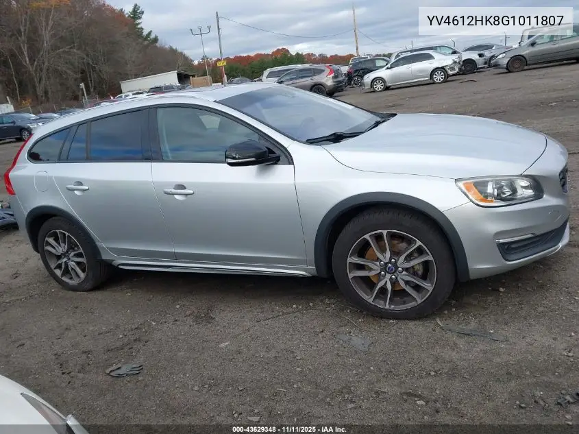 2016 Volvo V60 Cross Country T5 VIN: YV4612HK8G1011807 Lot: 43629348