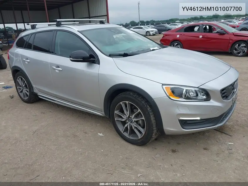 2016 Volvo V60 Cross Country T5 Platinum VIN: YV4612HM1G1007700 Lot: 45171125