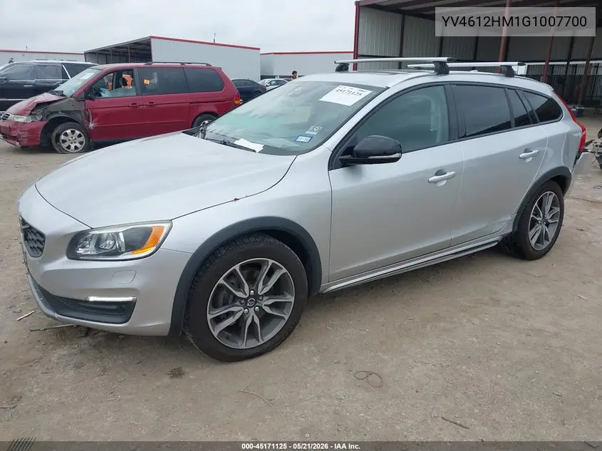 2016 Volvo V60 Cross Country T5 Platinum VIN: YV4612HM1G1007700 Lot: 45171125